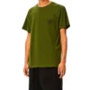 Camiseta de manga corta con cuello redondo de algodón bordado «Loewe Anagram Classic» para hombre, color verde, H6109230Cr-4160
