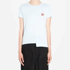 Camiseta de manga corta con logotipo, azul claro S6299062Cr