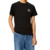 Camiseta de manga corta de cuello redondo de algodón bordado «Loewe Anagram Classic» para hombre, color negro, H6109230Cr-1100