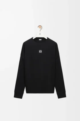 Camiseta de manga larga de corte oversize de algodón