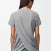 Camiseta drapeada de algodón