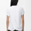 Camiseta drapeada de algodón
