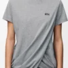 Camiseta drapeada de algodón