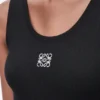 Camiseta sin mangas con anagrama de algodón