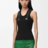 Camiseta sin mangas de algodón elástico