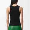 Camiseta sin mangas de algodón elástico