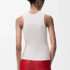 Camiseta sin mangas de algodón elástico