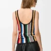 Camiseta sin mangas de mezcla de viscosa elástica