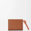 Cartera compacta «Knot» en piel de becerro napa brillante