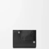 Cartera compacta Panta de piel de becerro brillante