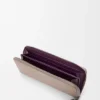 Cartera con cremallera envolvente «Knot» en piel de becerro napa brillante