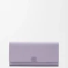 Cartera Continental Anagram en piel de becerro con grano de Pebble