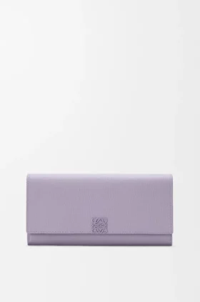 Cartera Continental Anagram en piel de becerro con grano de Pebble