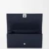 Cartera Continental Anagram en piel de becerro con grano de Pebble