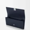 Cartera Continental Anagram en piel de becerro con grano de Pebble