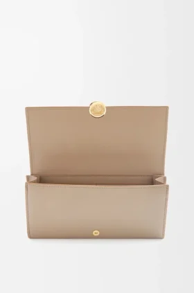 Cartera Continental «Pebble» en piel de becerro napa brillante