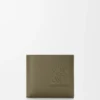 Cartera doble con compartimento para monedas en piel de becerro satinada