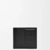 Cartera doble con compartimento para monedas en piel de becerro satinada