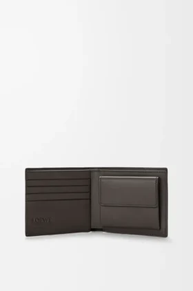 Cartera doble «Puzzle» en piel de becerro granulada y flexible