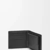Cartera para monedas plegable en piel de becerro de grano suave