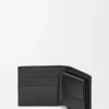 Cartera para monedas plegable en piel de becerro de grano suave