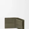 Cartera para monedas plegable en piel de becerro de grano suave