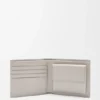 Cartera plegable de piel de becerro clásica texturizada