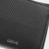 Cartera plegable de piel de becerro clásica texturizada
