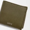 Cartera plegable de piel de becerro clásica texturizada