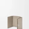 Cartera plegable en tres partes «Anagram» de piel de becerro con grano «Pebble»