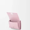 Cartera plegable en tres partes «Anagram» de piel de becerro con grano «Pebble»