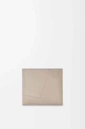 Cartera plegable «Puzzle» en piel de becerro clásica