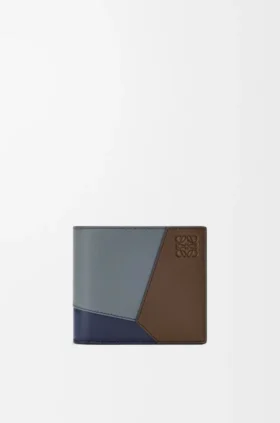 Cartera plegable «Puzzle» en piel de becerro clásica
