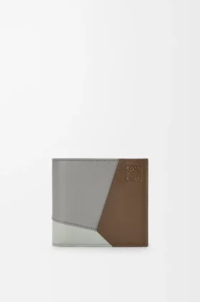Cartera plegable «Puzzle» en piel de becerro clásica