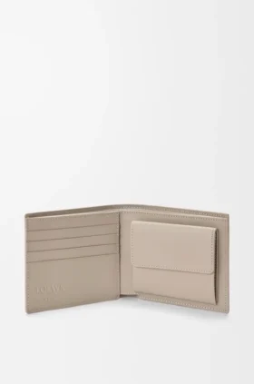 Cartera plegable «Puzzle» en piel de becerro clásica