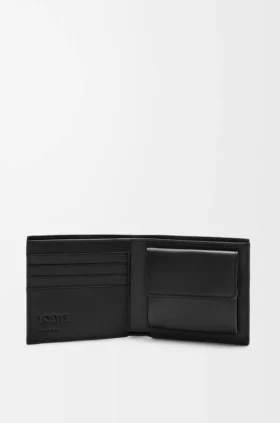 Cartera plegable «Puzzle» en piel de becerro clásica