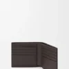 Cartera plegable «Puzzle» en piel de becerro granulada y flexible