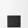 Cartera plegable «Puzzle» en piel de becerro granulada y flexible