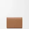 Cartera vertical pequeña de piel de becerro lisa y granulada