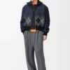 Chaqueta bomber de mezcla de nailon y lana