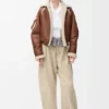 Chaqueta bomber de piel de oveja