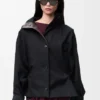 Chaqueta con capucha de algodón y seda