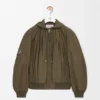 Chaqueta con capucha de mezcla de algodón