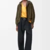 Chaqueta con capucha de mezcla de algodón