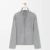 Chaqueta con cremallera de piel de cordero ante