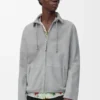 Chaqueta con cremallera de piel de cordero ante