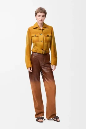 Pantalones de piel de cordero anteada
