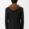 Chaqueta de doble botonadura de lana