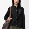 Chaqueta de estilo laboral de lana y cachemira