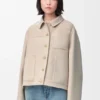 Chaqueta de estilo laboral de lana y cachemira